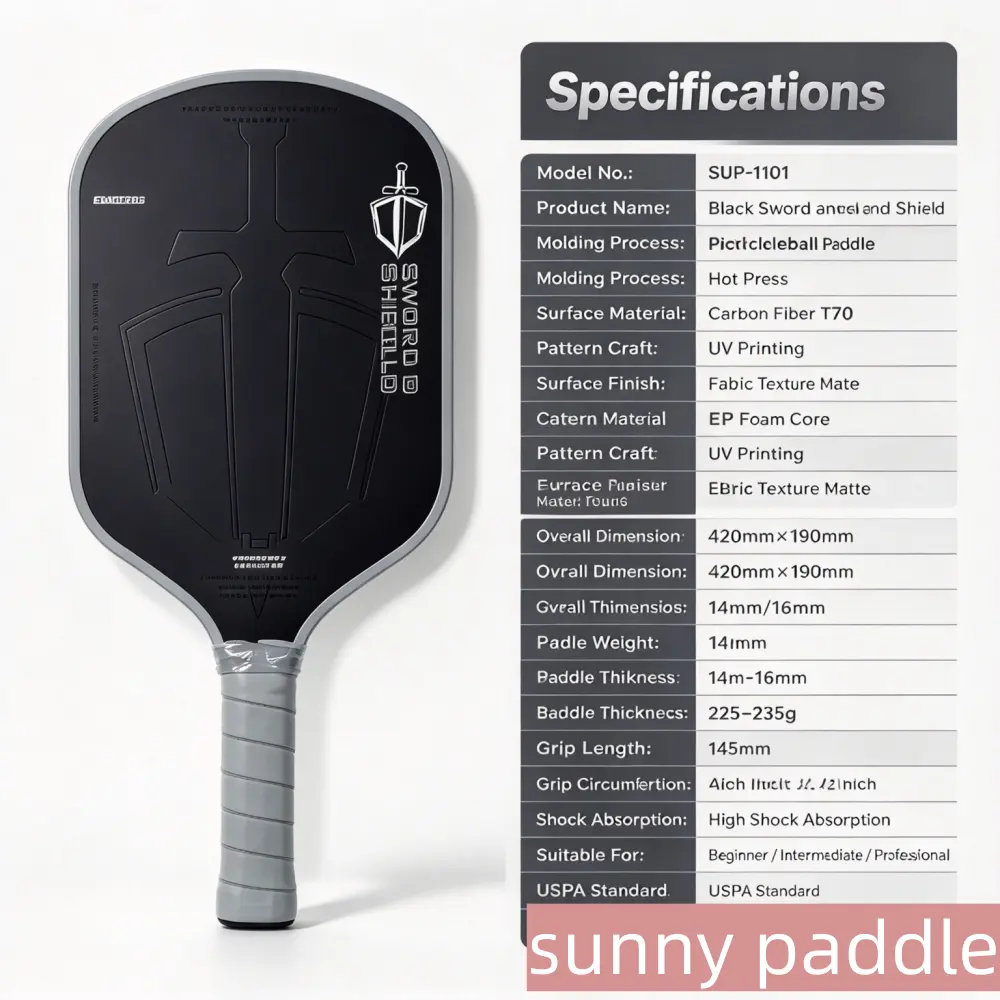 Black Sword and Shield Pickleball Paddle Overall Look 5