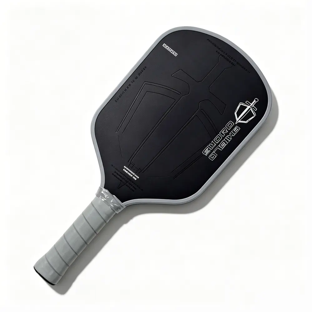 Épée noire et bouclier Pickleball Paddle