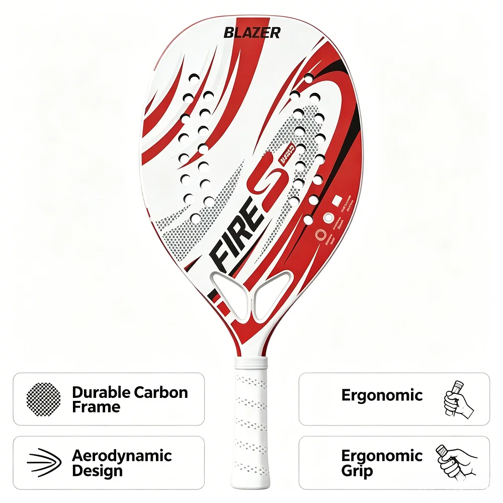 Raquette de tennis de plage en fibre de carbone légère OEM manufacturer 6