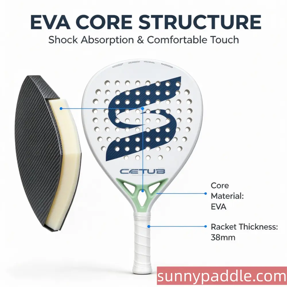 SUS-101 Teardrop Padel Racket china source manufacturer 2