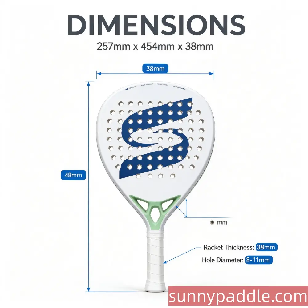 SUS-101 Teardrop Padel Racket factory 4