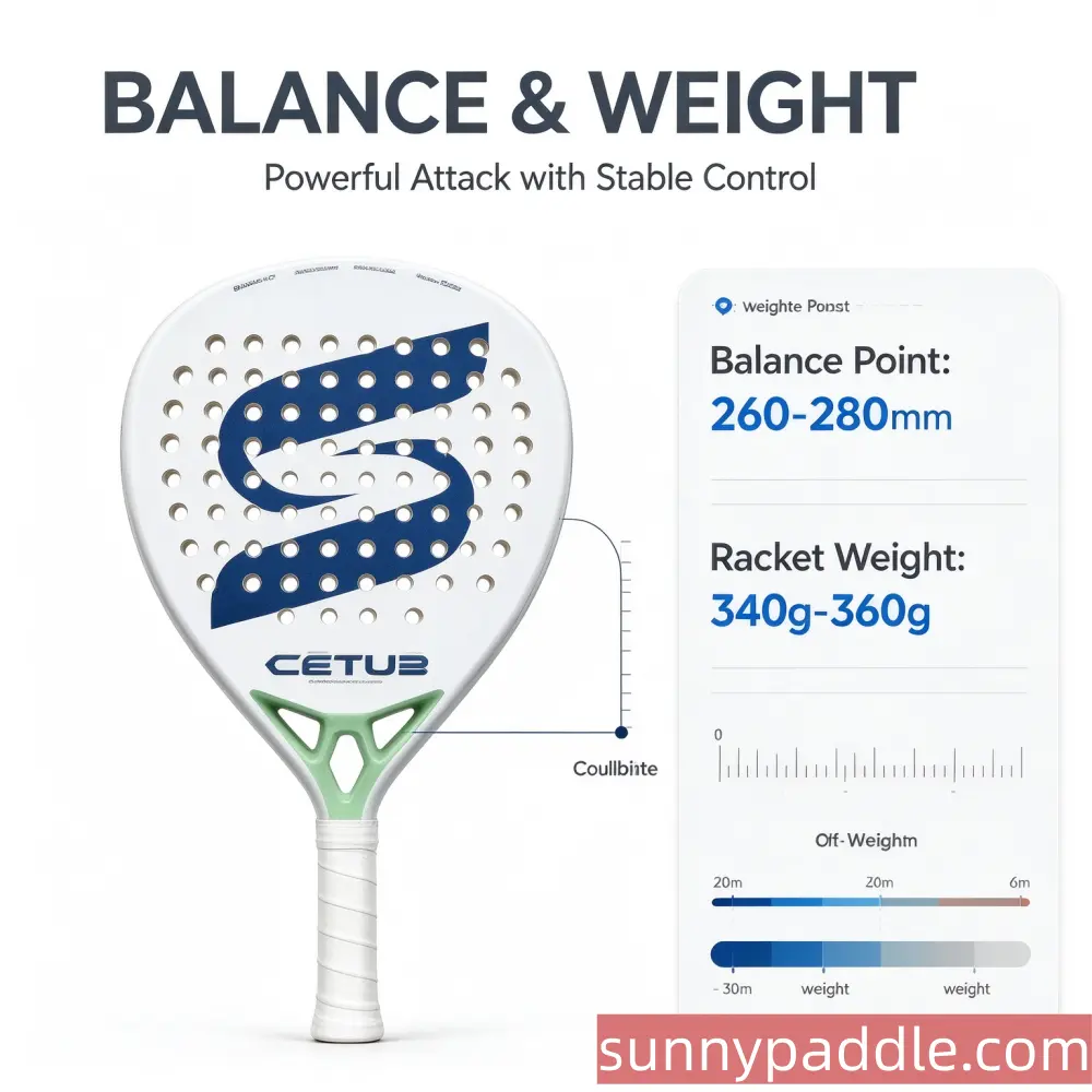 SUS-101 Teardrop Padel Racket HD Photo 6