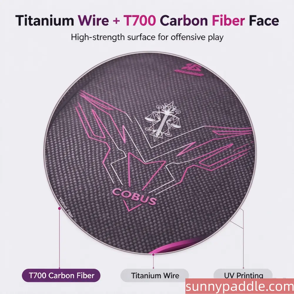 Titanium Wire T700 Carbon Fiber Pickleball Paddle Overall Look 1