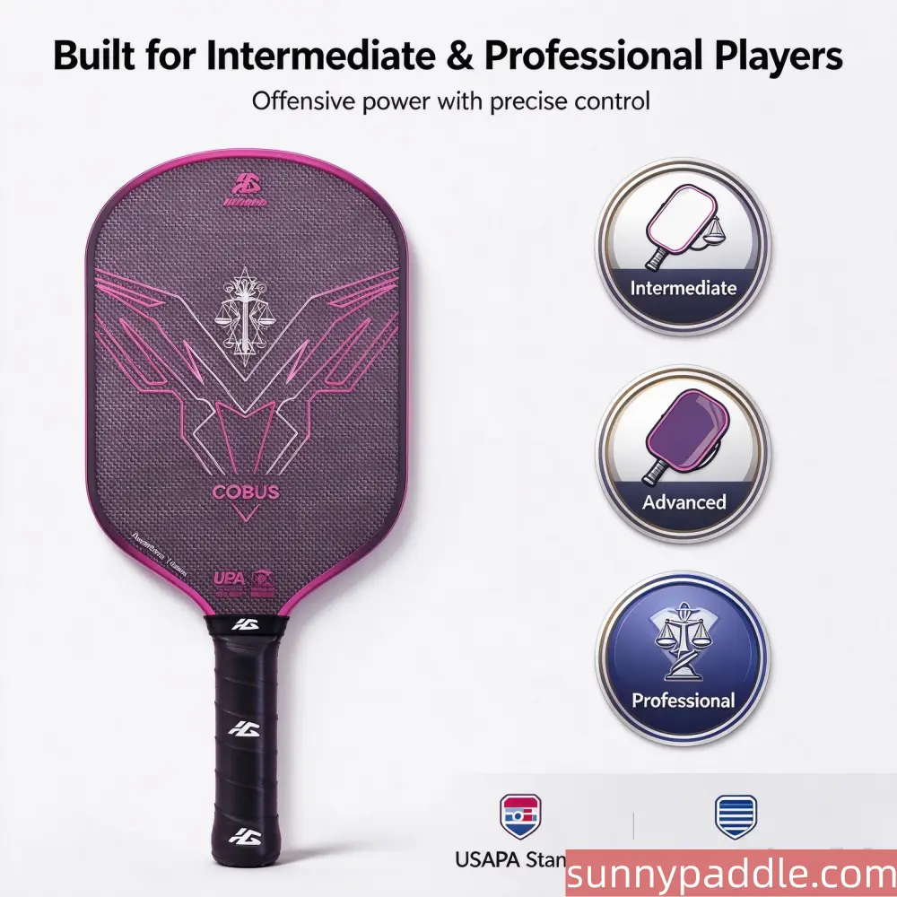 Titanium Wire T700 Carbon Fiber Pickleball Paddle Overall Look 4